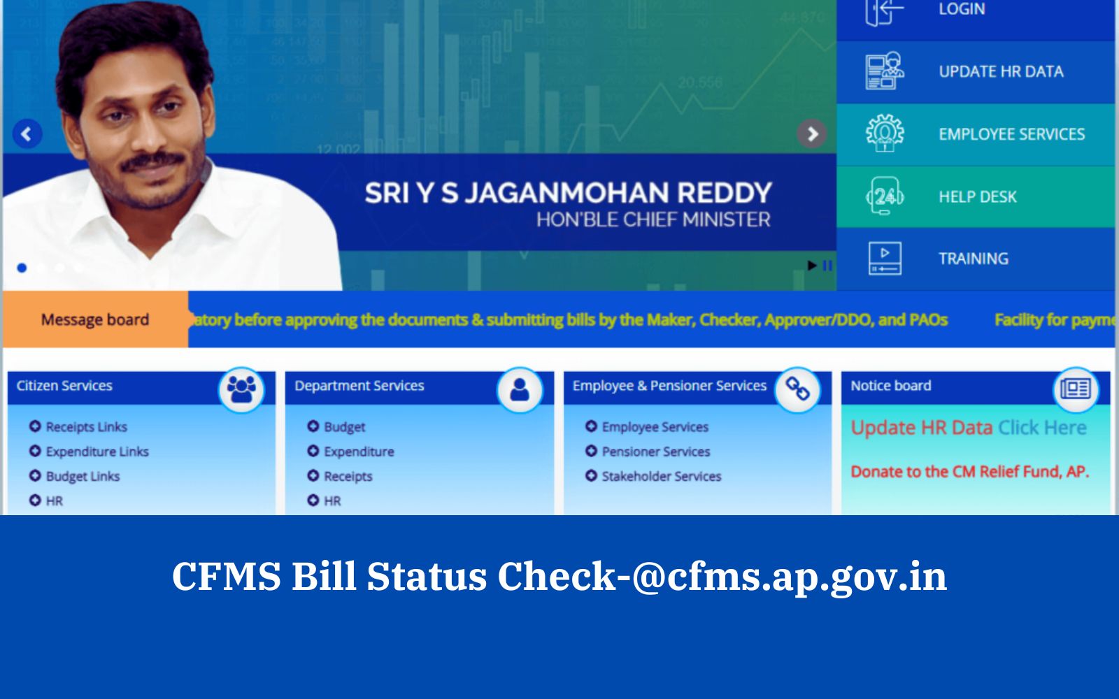 CFMS Bill Status Check
